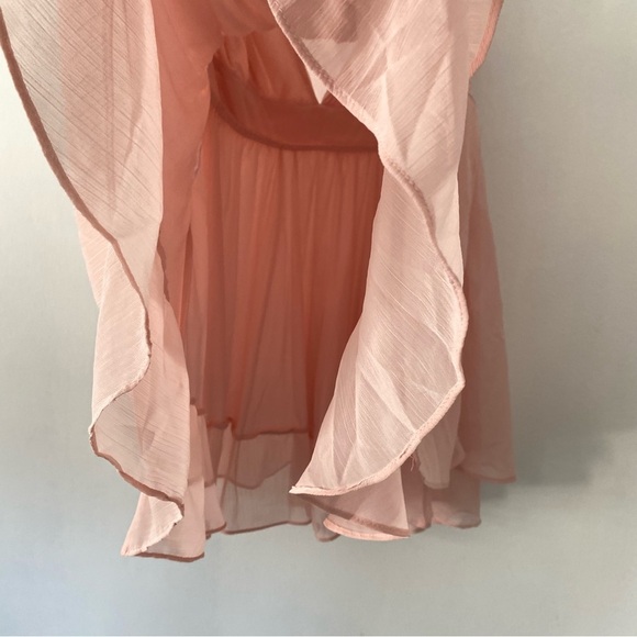Love Tree dusty pink mini ruffle layered dress size M - Picture 8 of 8